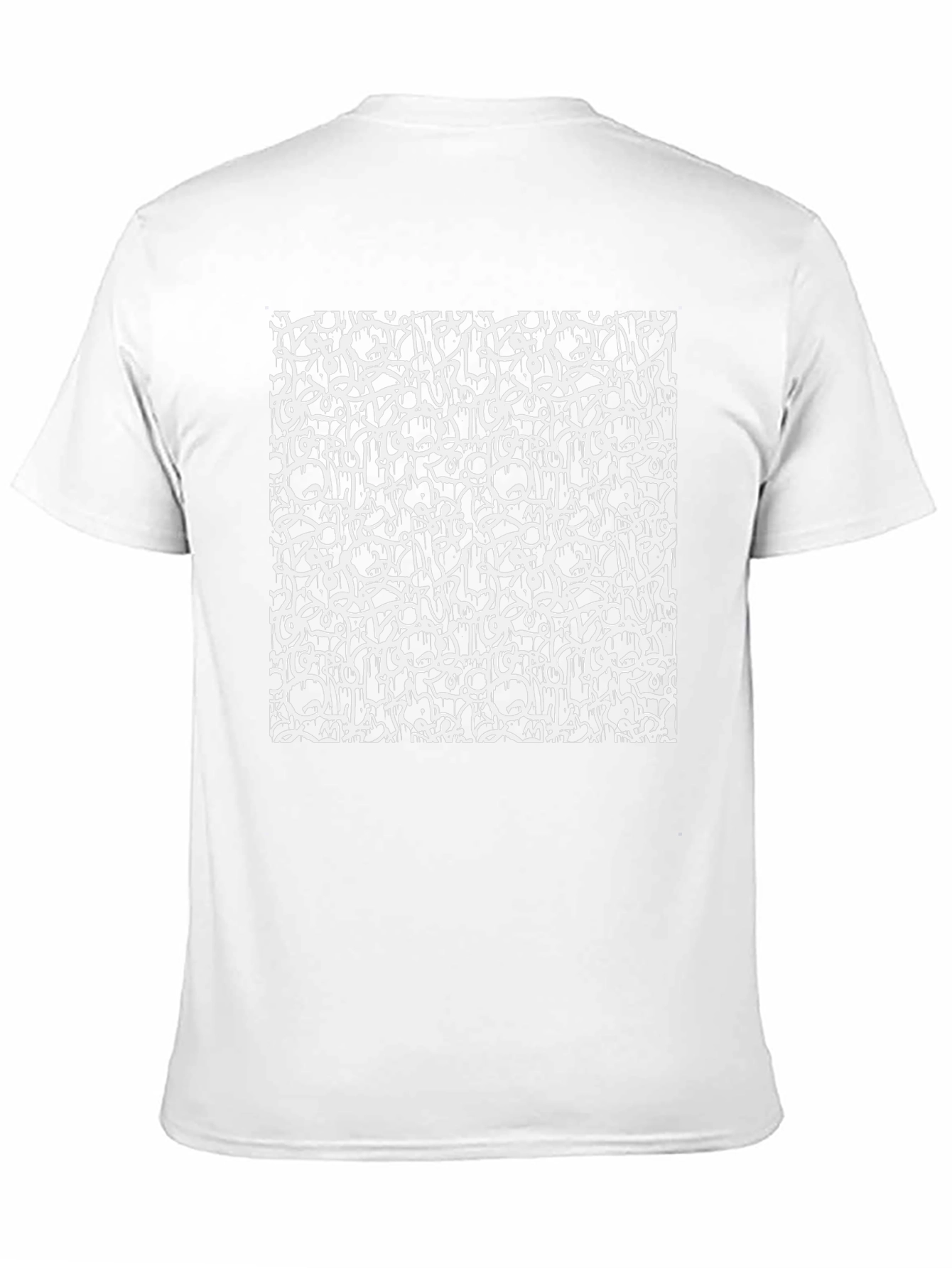 Camiseta Negra Estampado Abstracto Urbano