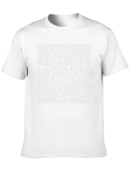 Camiseta Negra Estampado Abstracto Urbano