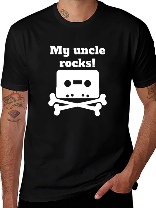 Camiseta Negra My Uncle Rocks!