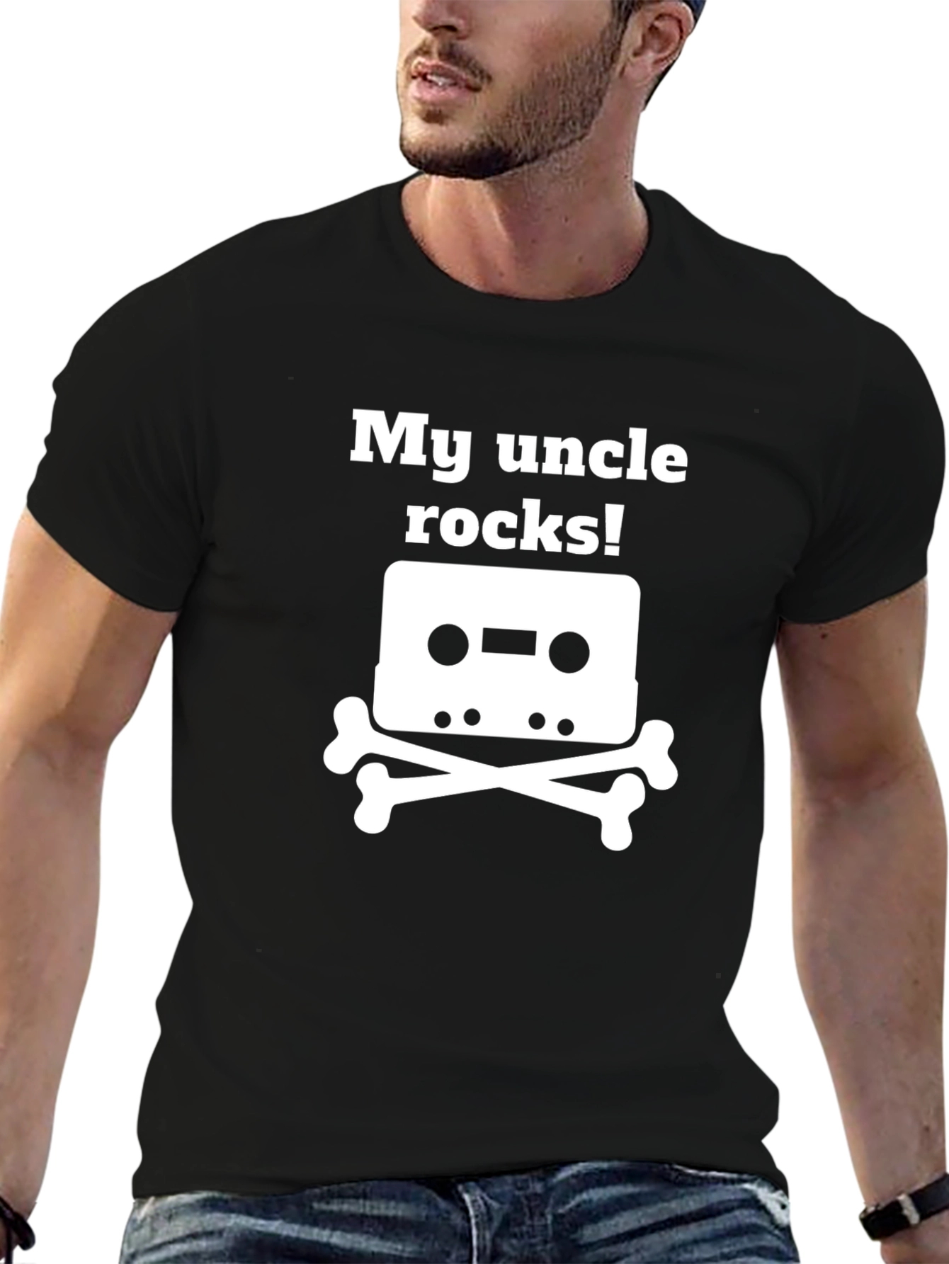 Camiseta Negra My Uncle Rocks!