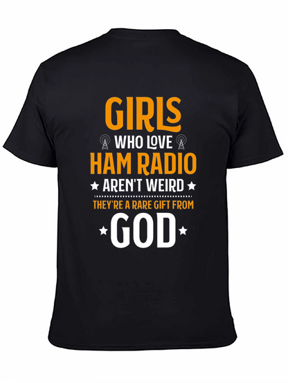 Camiseta Negra Girls Who Love Ham Radio