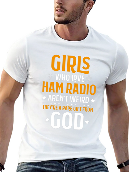 Camiseta Negra Girls Who Love Ham Radio