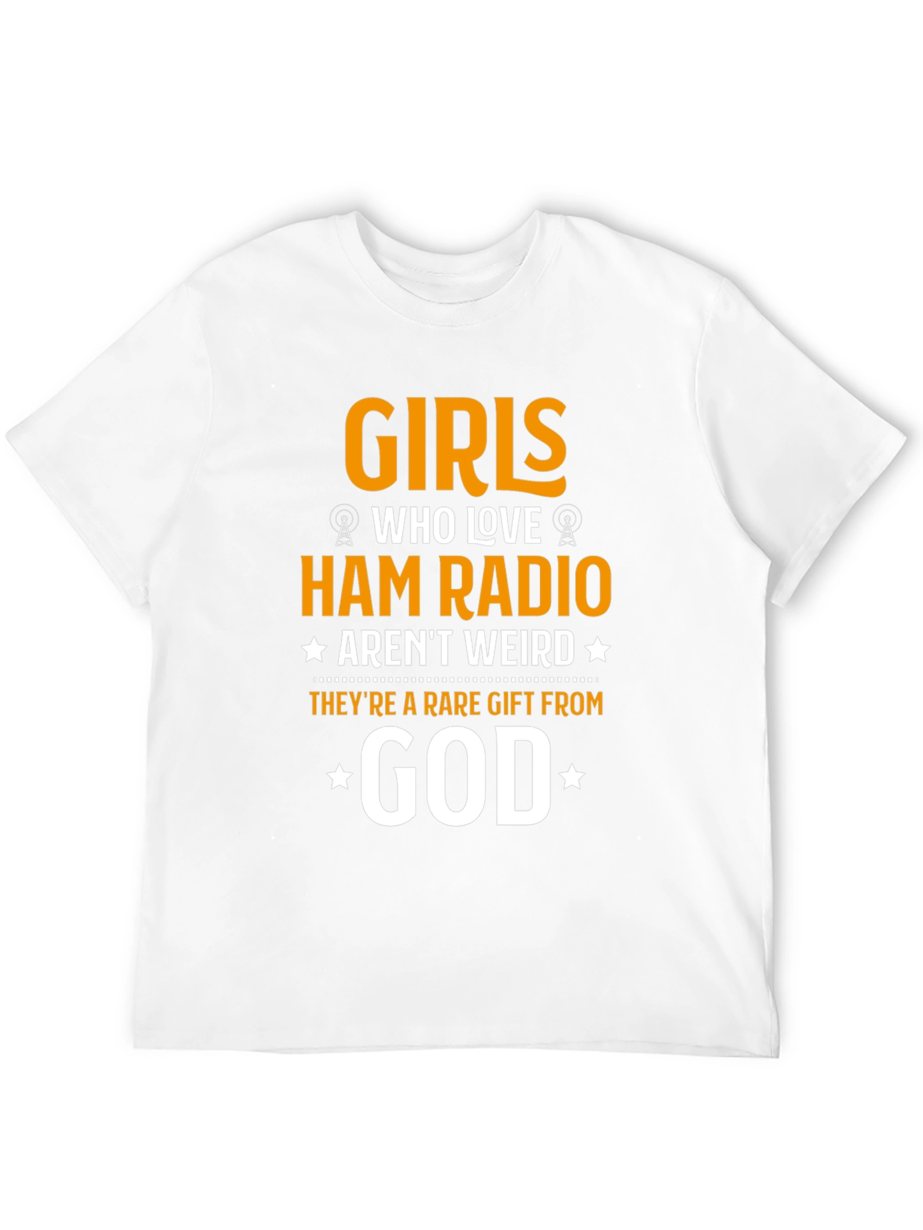 Camiseta Negra Girls Who Love Ham Radio