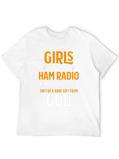 Camiseta Negra Girls Who Love Ham Radio