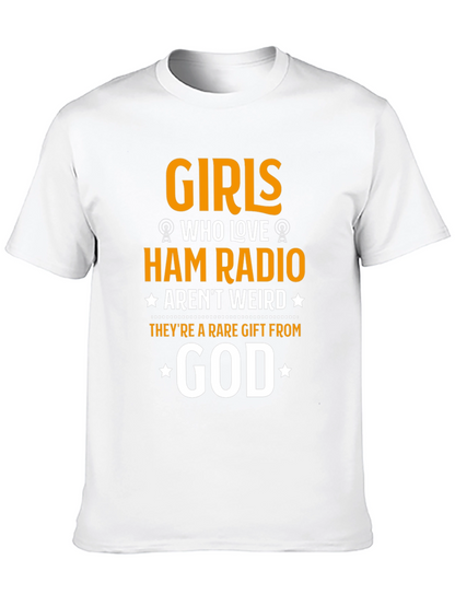 Camiseta Negra Girls Who Love Ham Radio