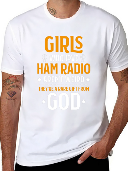 Camiseta Negra Girls Who Love Ham Radio