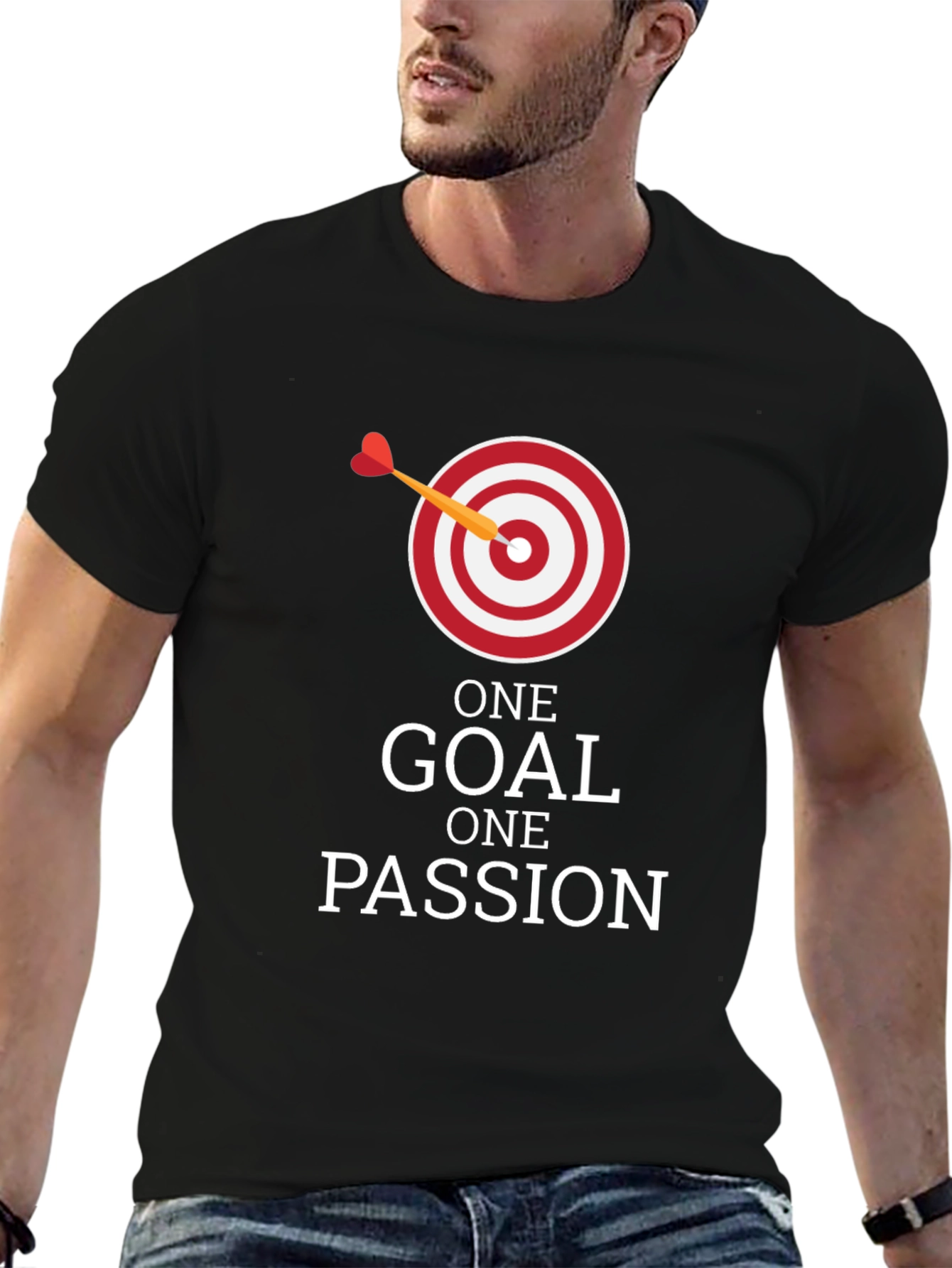 Camiseta Negra: Una Meta Una Pasión
