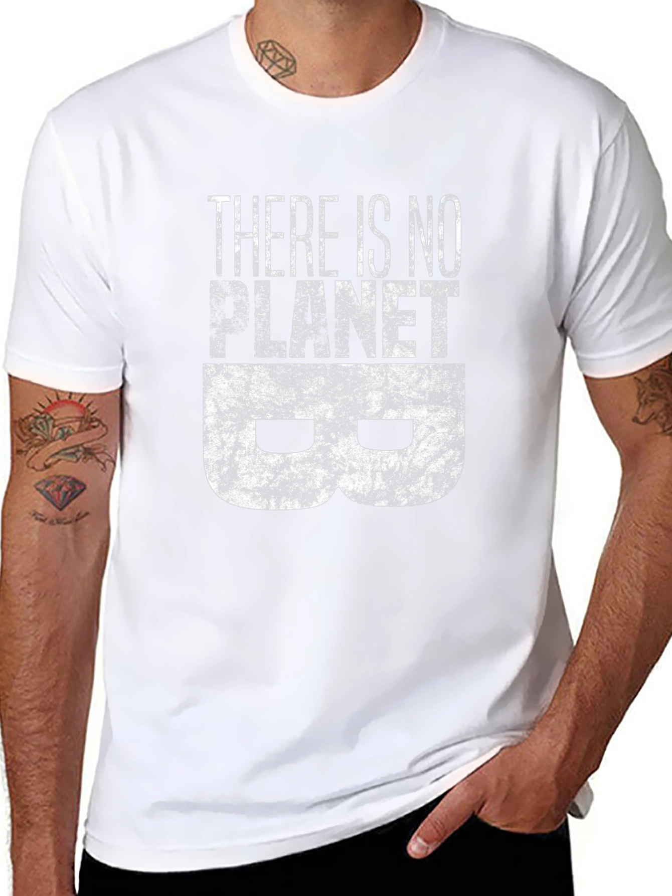 Camiseta Negra con Estampado No hay Planeta B