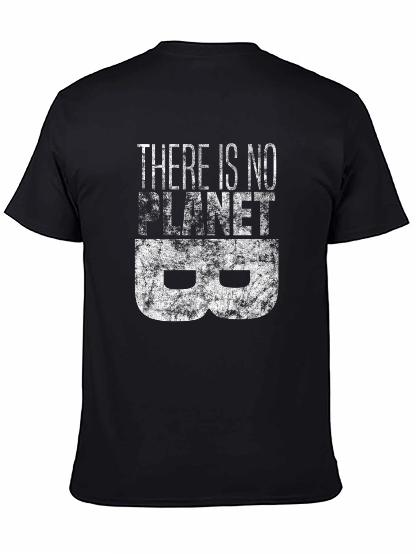 Camiseta Negra con Estampado No hay Planeta B
