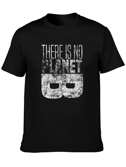 Camiseta Negra con Estampado No hay Planeta B