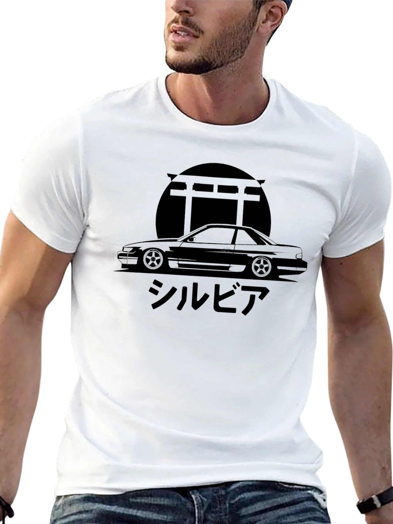 Camiseta Negra Silvia Coche Japonés