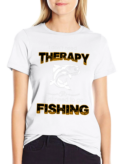 Camiseta Negra: Terapia de Pesca