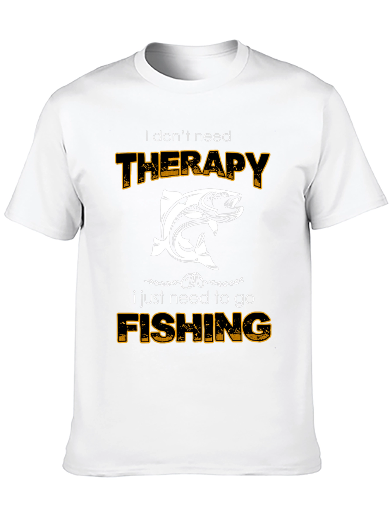 Camiseta Negra: Terapia de Pesca