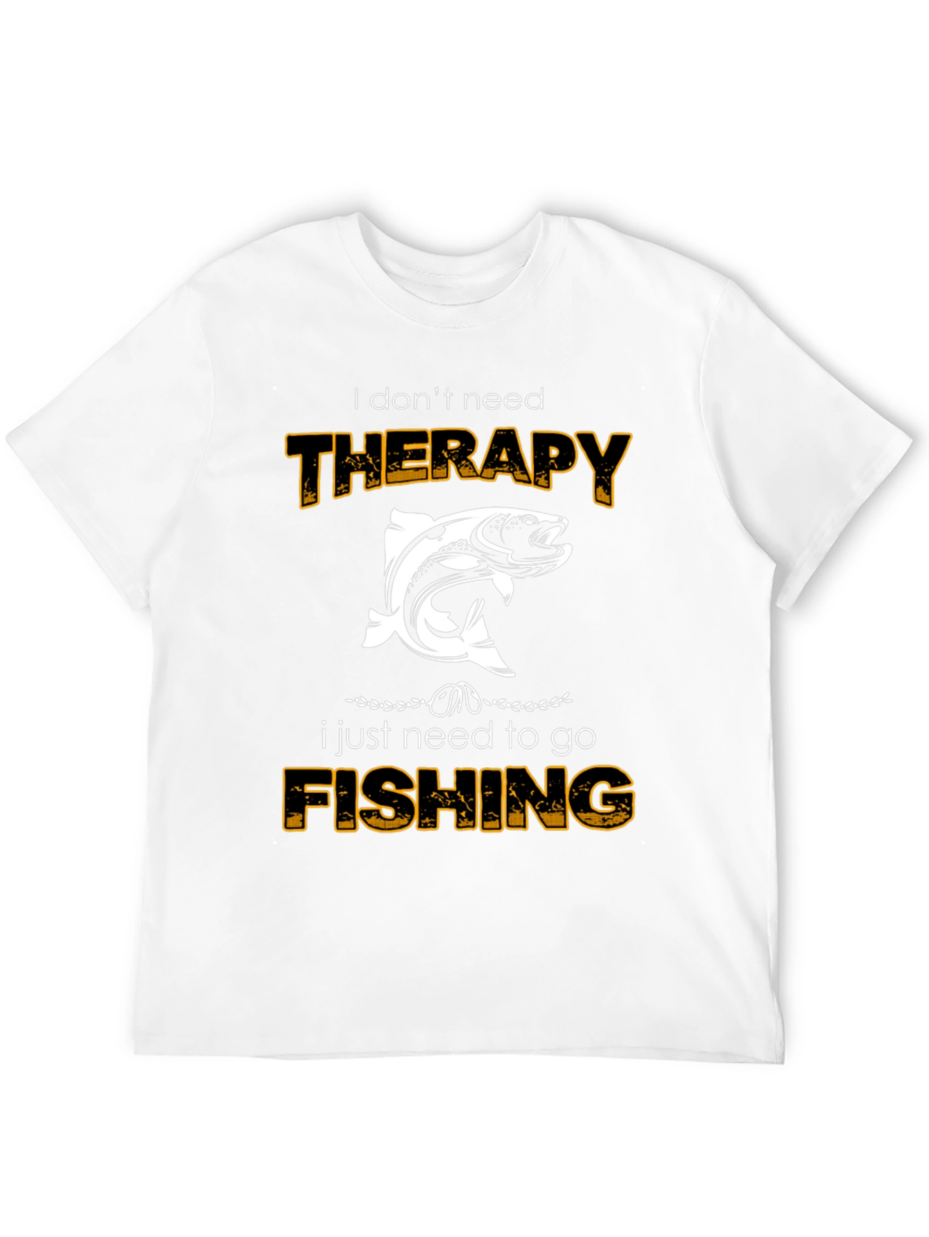 Camiseta Negra: Terapia de Pesca