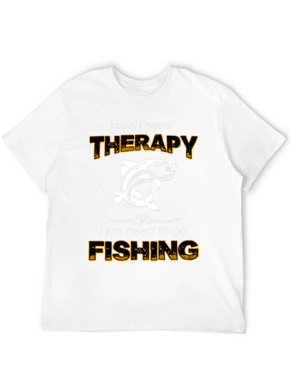 Camiseta Negra: Terapia de Pesca