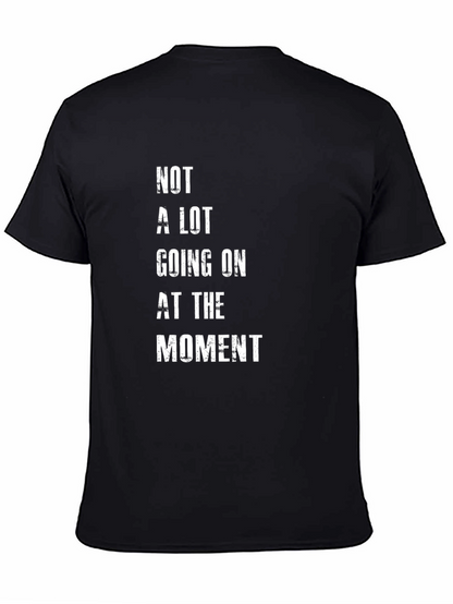 Camiseta Negra con Texto Not A Lot Going On