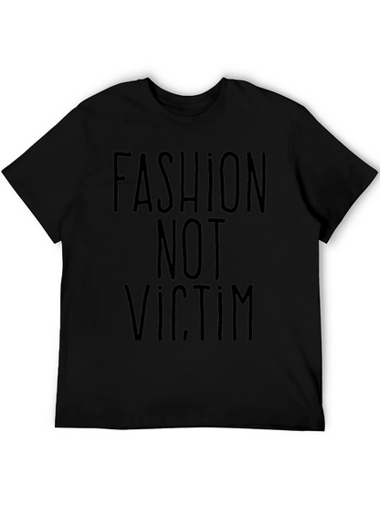 Camiseta Negra: Fashion Not Victim