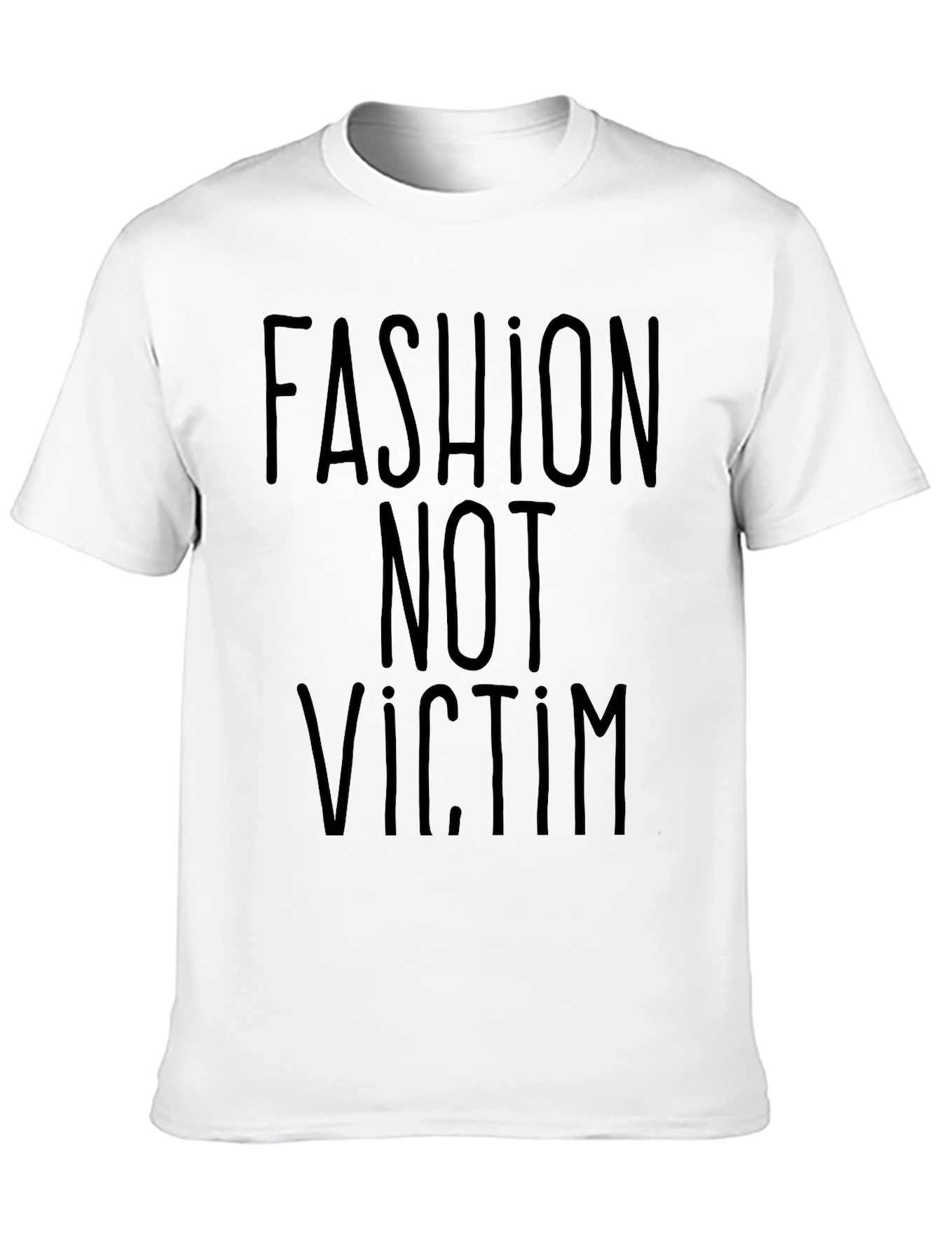 Camiseta Negra: Fashion Not Victim