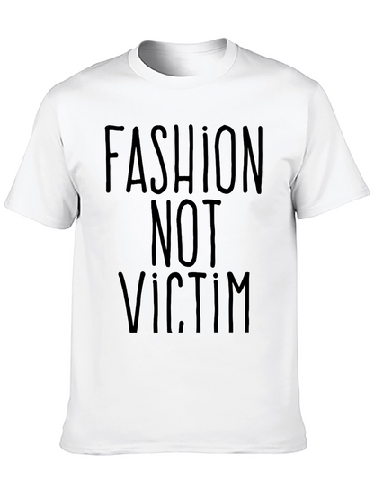 Camiseta Negra: Fashion Not Victim