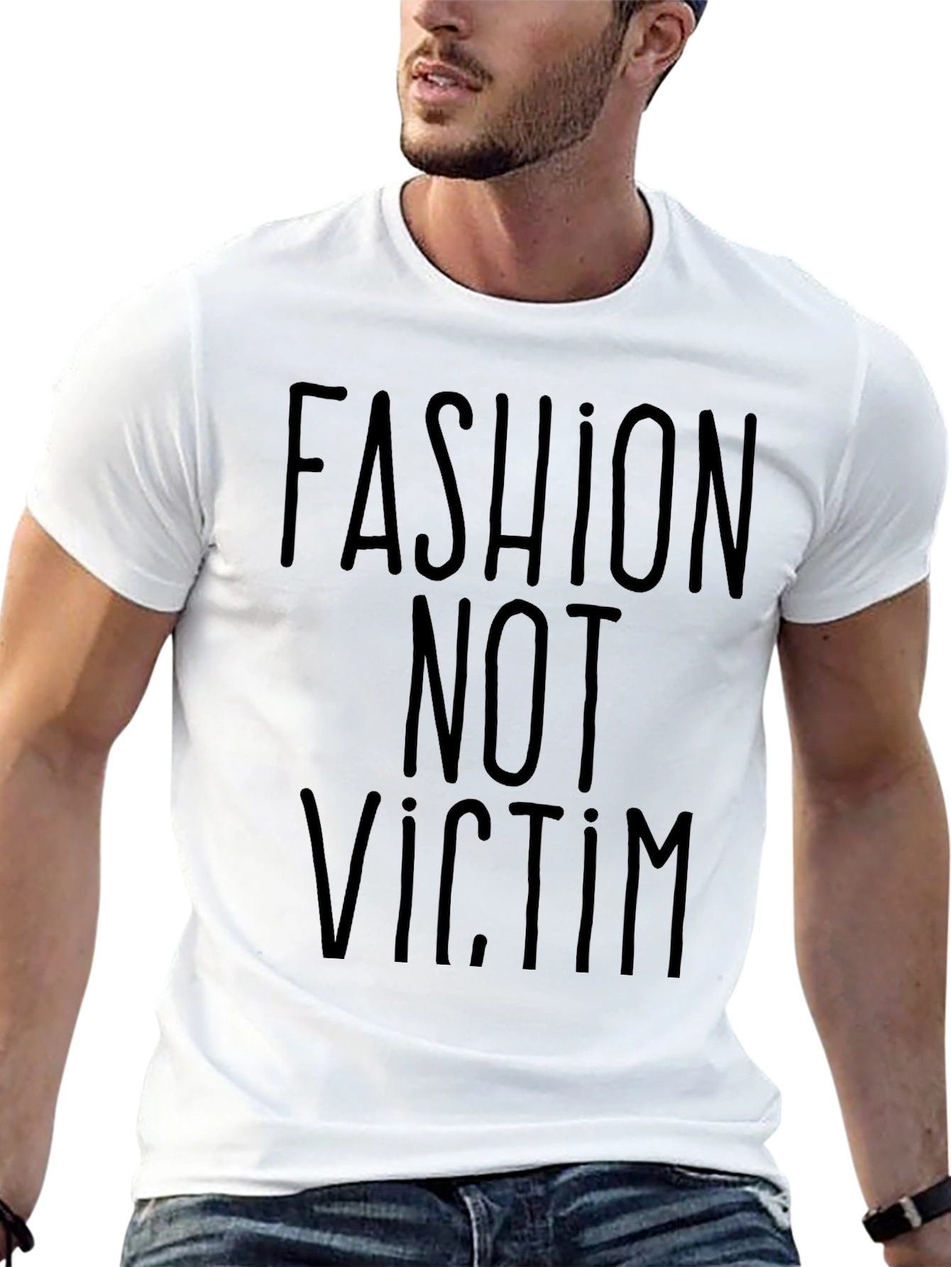 Camiseta Negra: Fashion Not Victim