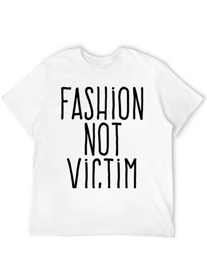 Camiseta Negra: Fashion Not Victim