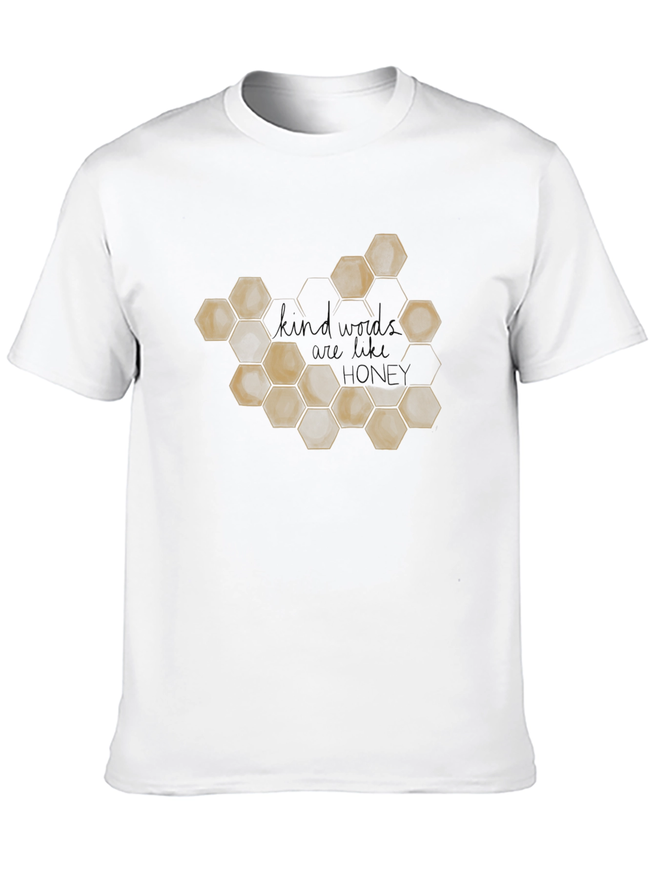 Camiseta Negra con Diseño de Panal y Frase Motivacional