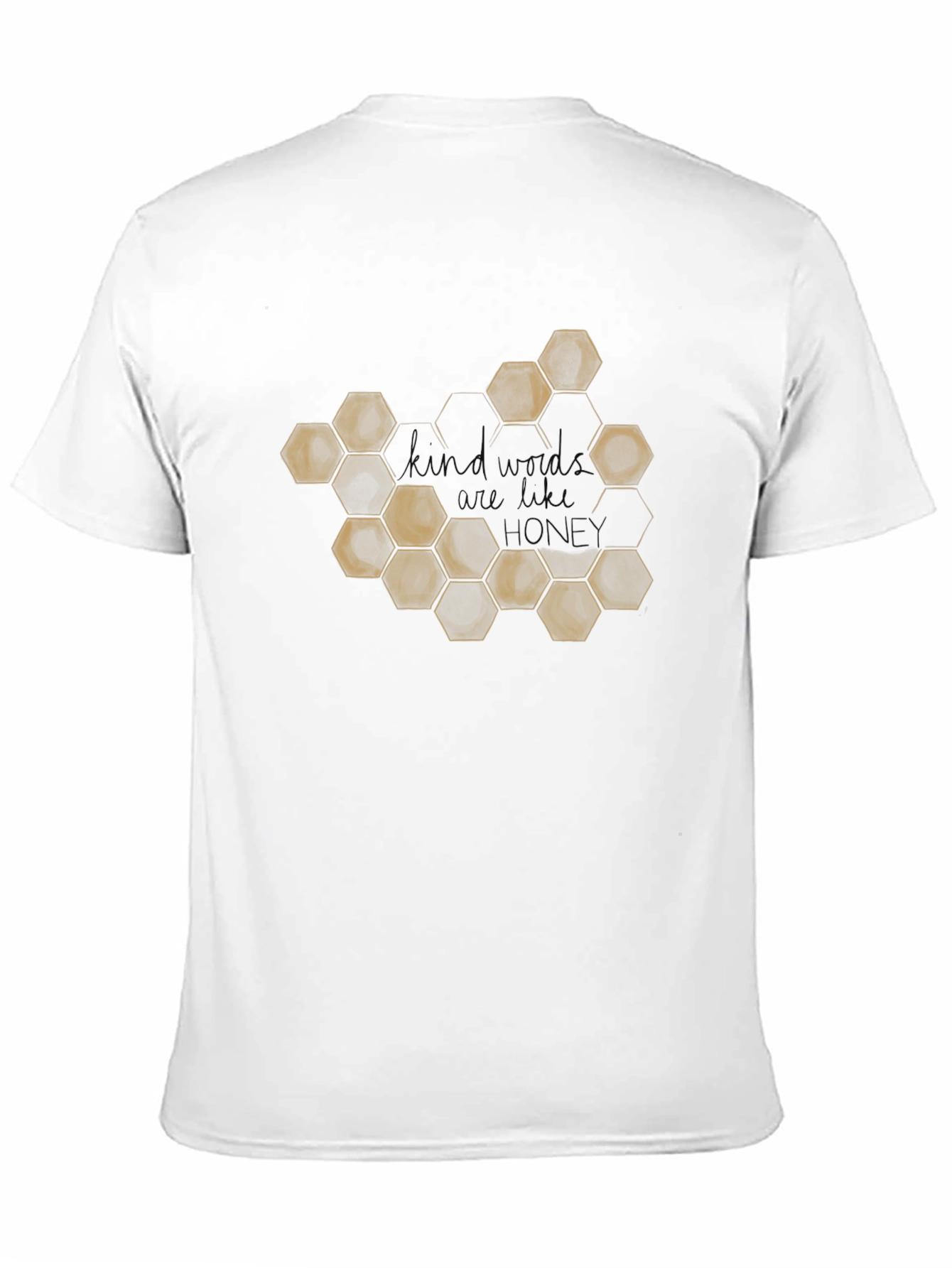 Camiseta Negra con Diseño de Panal y Frase Motivacional