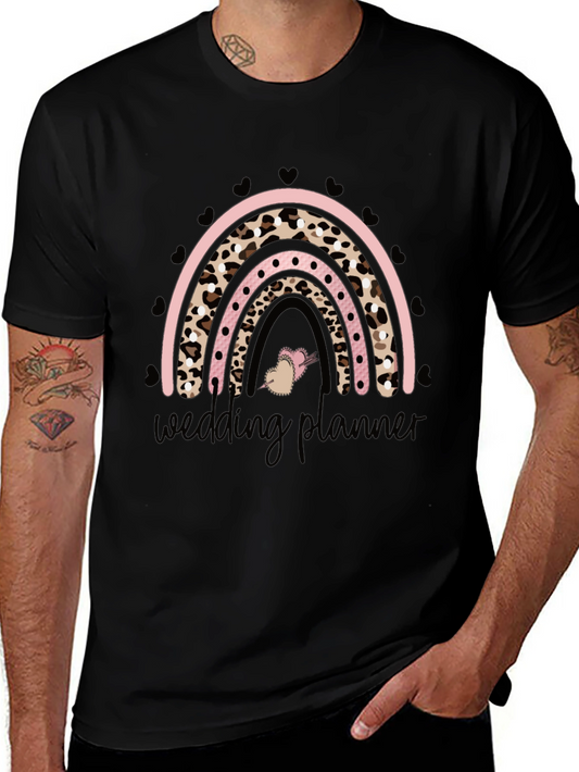 Camiseta Negra Wedding Planner Arcoíris Animal Print