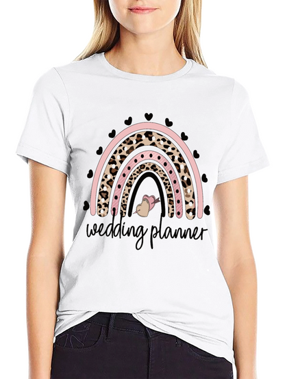 Camiseta Negra Wedding Planner Arcoíris Animal Print