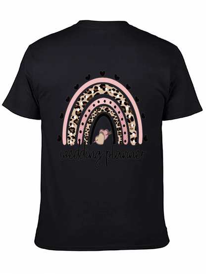 Camiseta Negra Wedding Planner Arcoíris Animal Print
