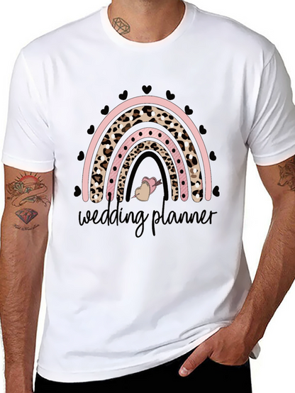 Camiseta Negra Wedding Planner Arcoíris Animal Print