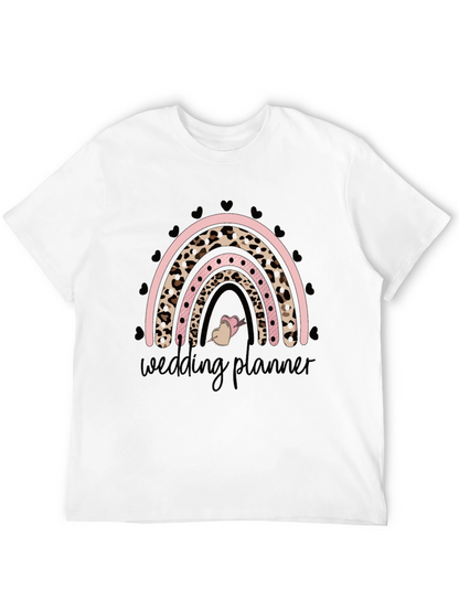 Camiseta Negra Wedding Planner Arcoíris Animal Print