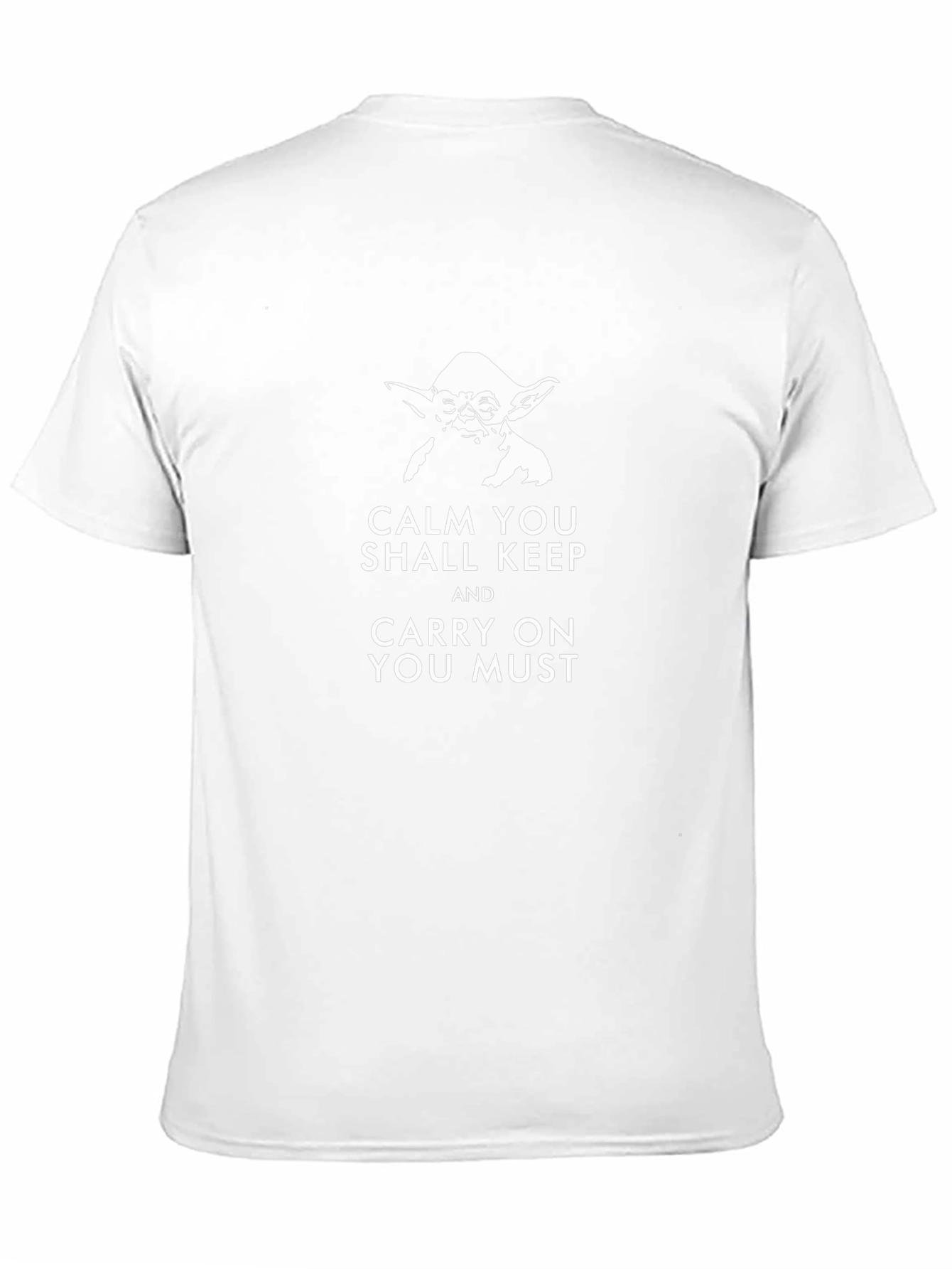 Camiseta Negra Yoda: Cálmate y Sigue Adelante