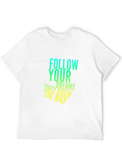 Camiseta Negra con Diseño Inspirador: Sigue Tus Sueños