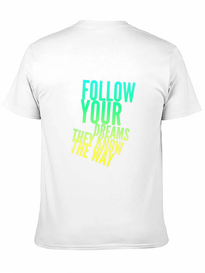 Camiseta Negra con Diseño Inspirador: Sigue Tus Sueños