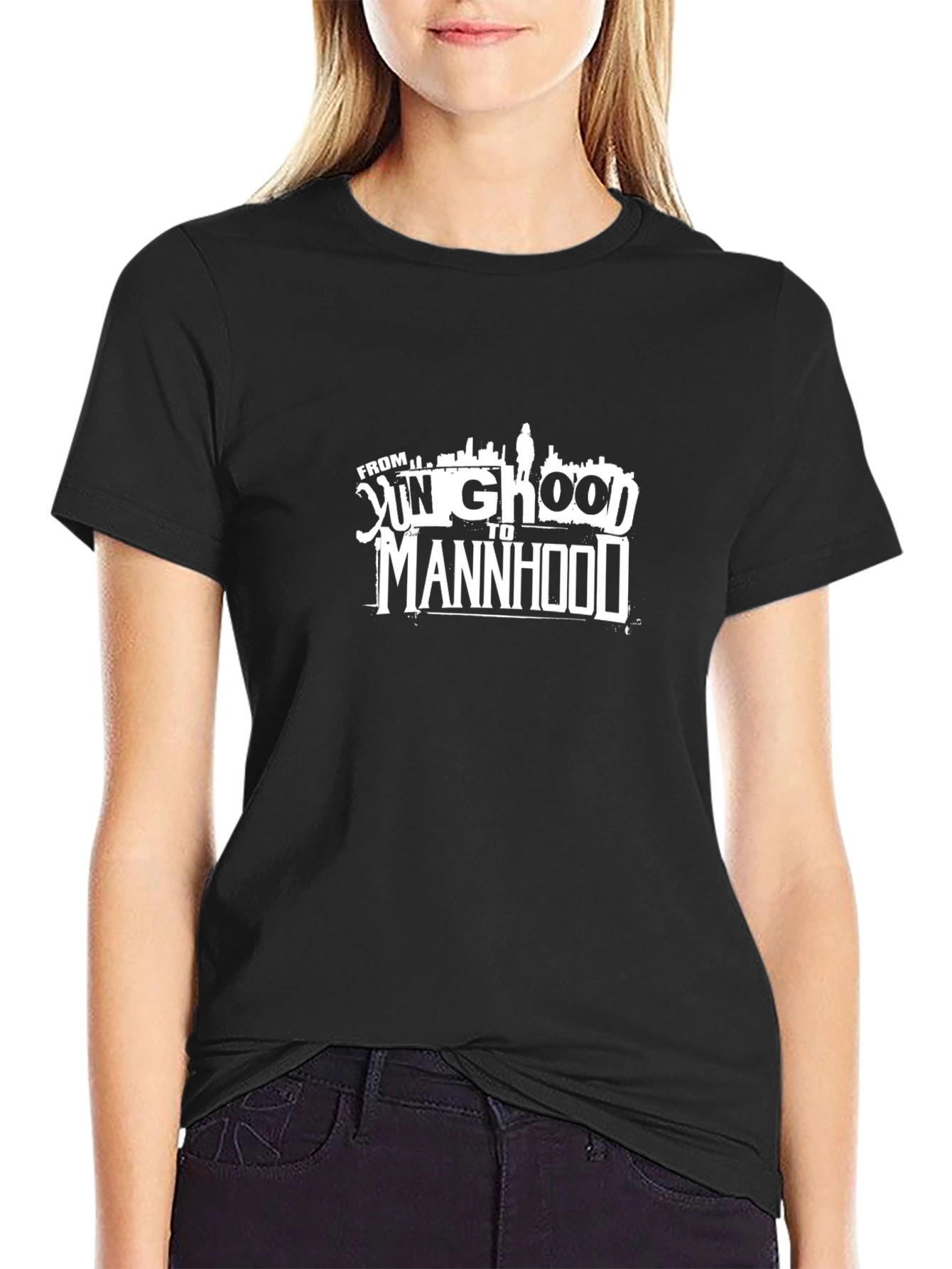 Camiseta Negra From Yung Ghood to Manhood