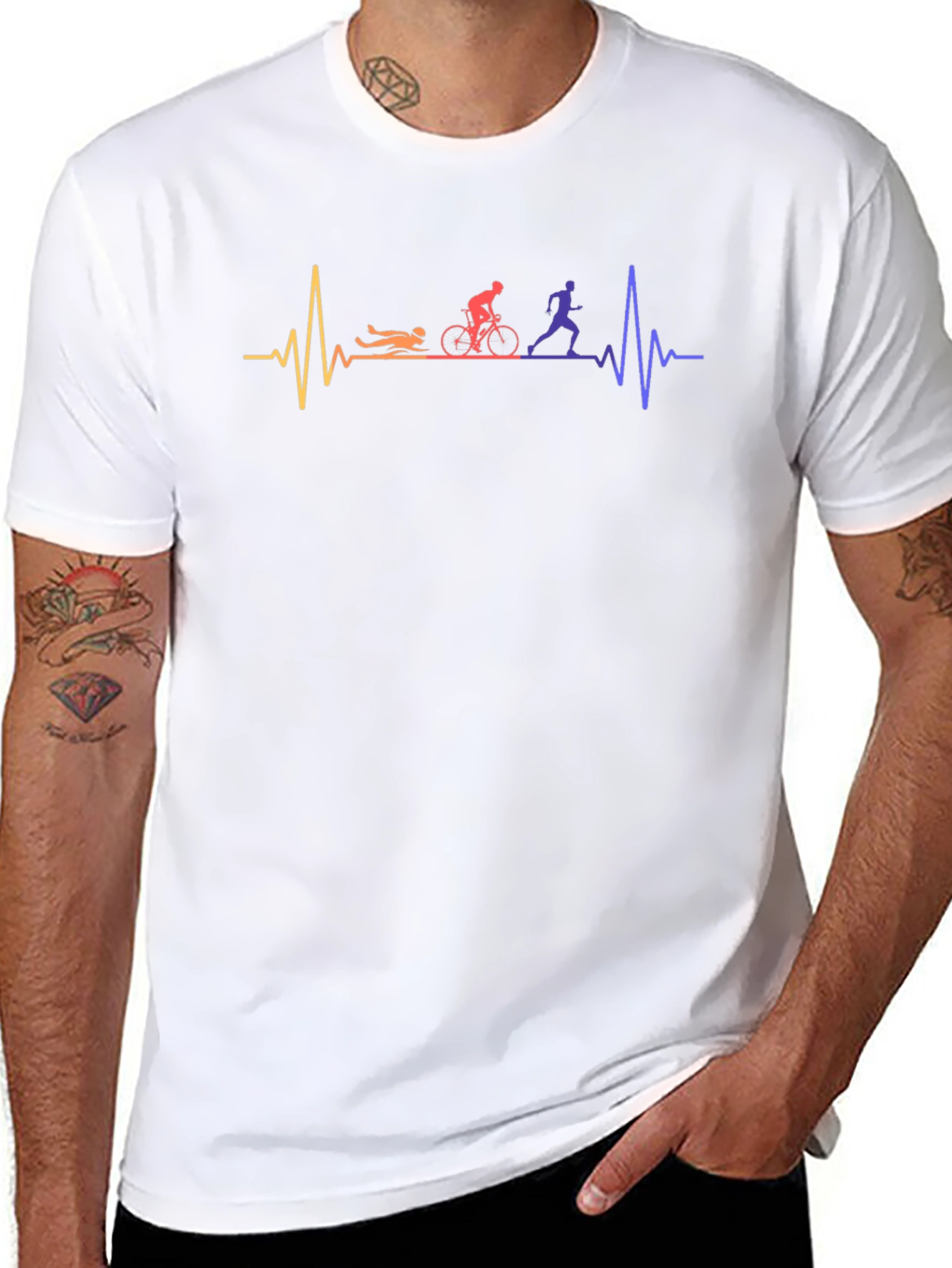 Camiseta Negra Deportiva Triatlón EKG Hombre