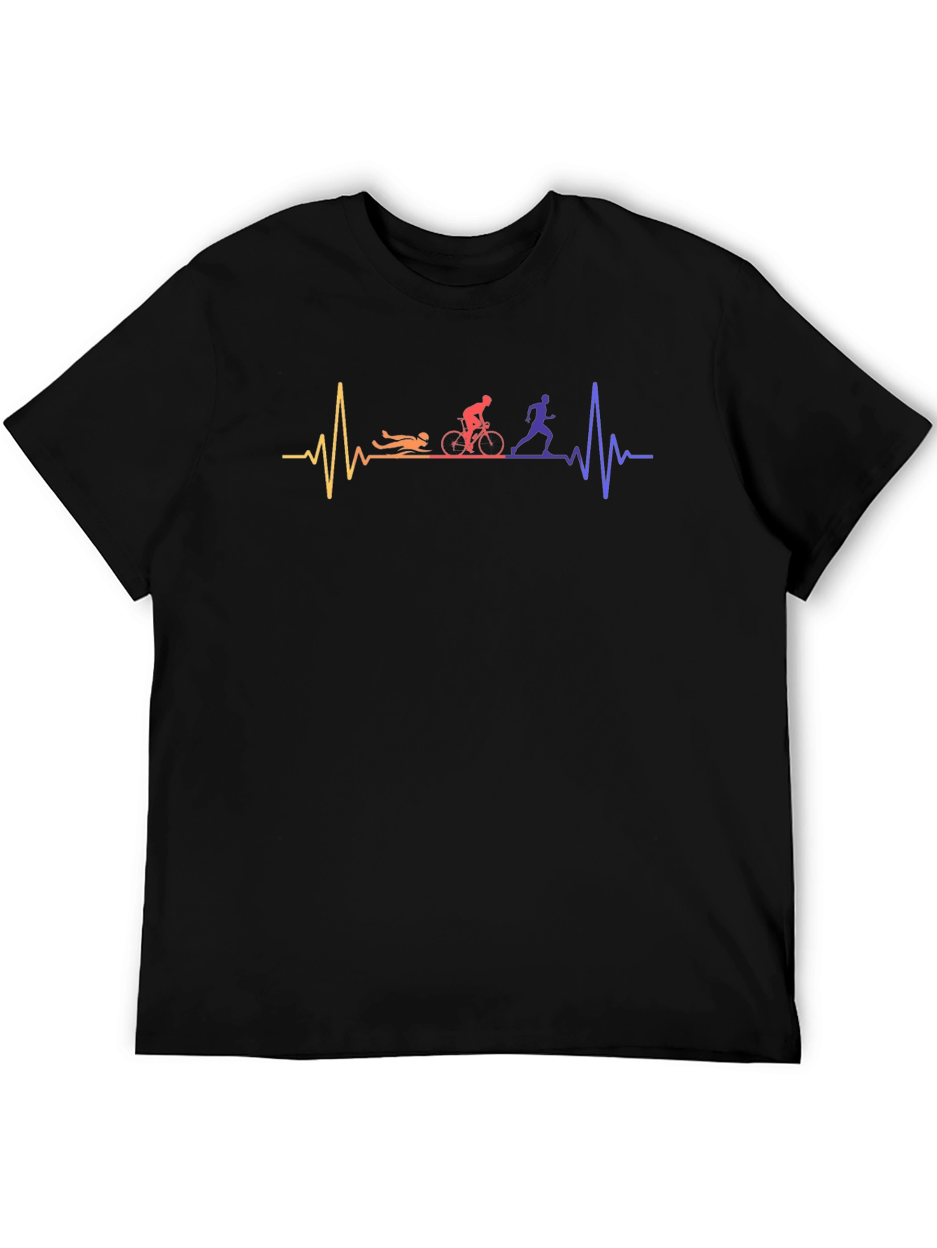 Camiseta Negra Deportiva Triatlón EKG Hombre