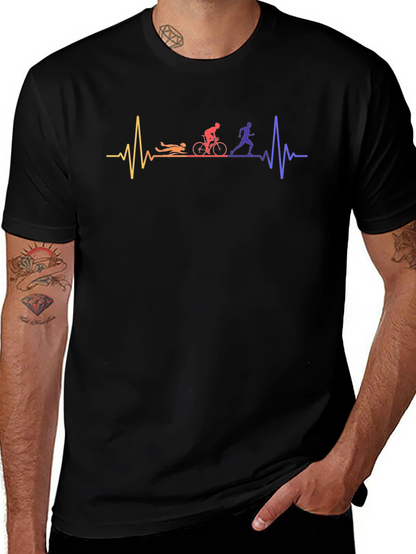 Camiseta Negra Deportiva Triatlón EKG Hombre