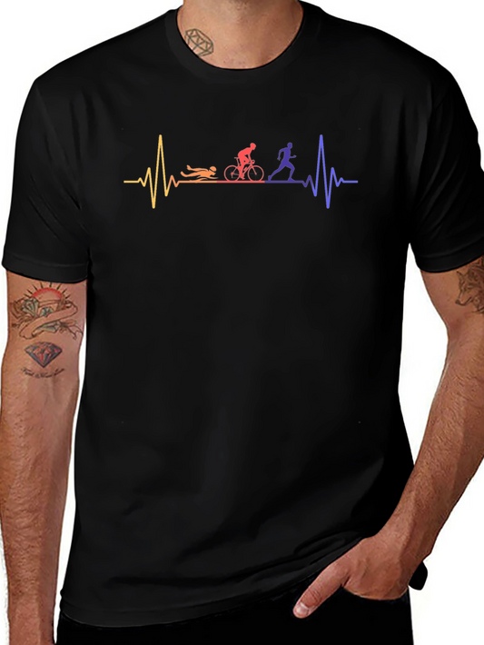 Camiseta Negra Deportiva Triatlón EKG Hombre