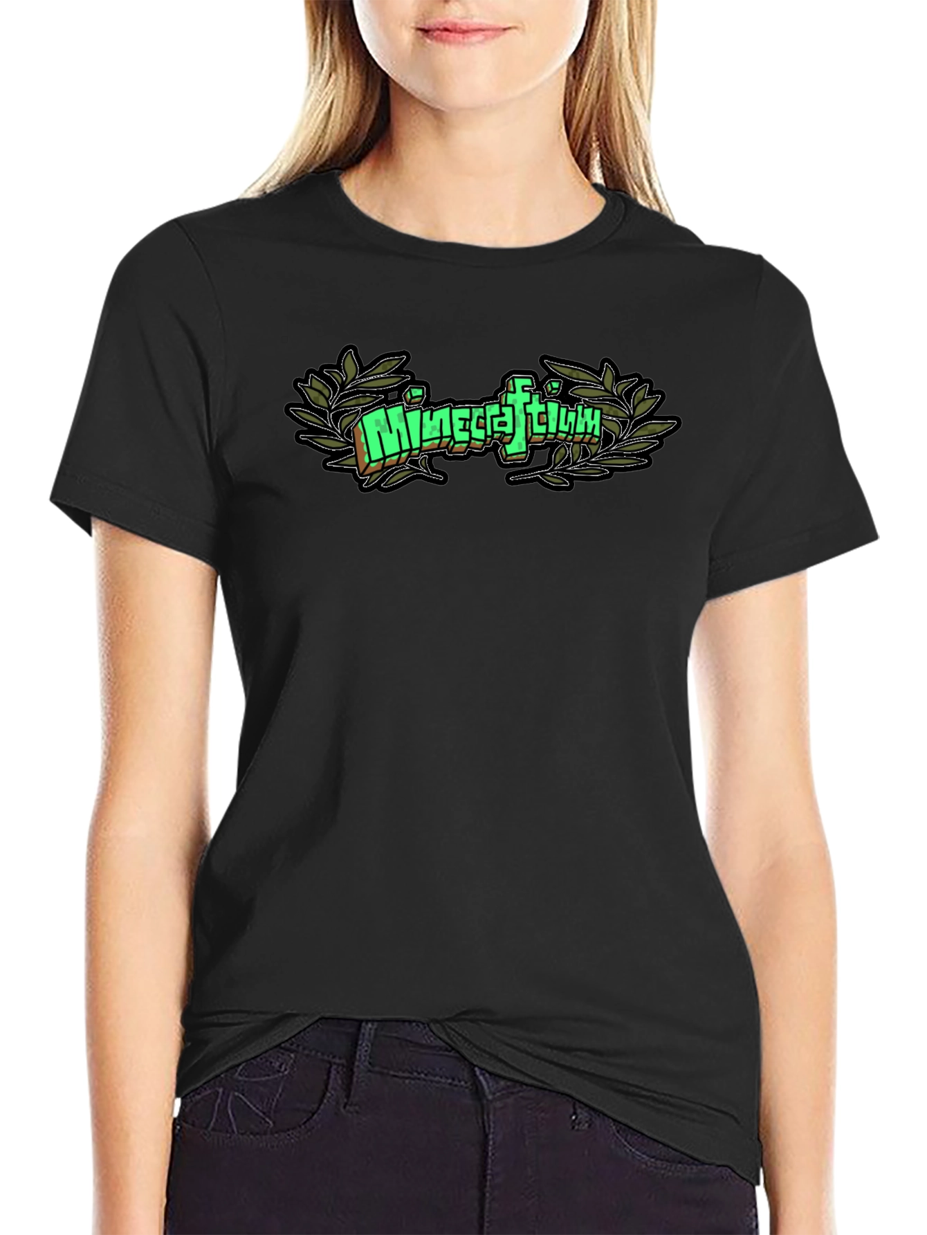 Camiseta Negra Minecraftium Gamer
