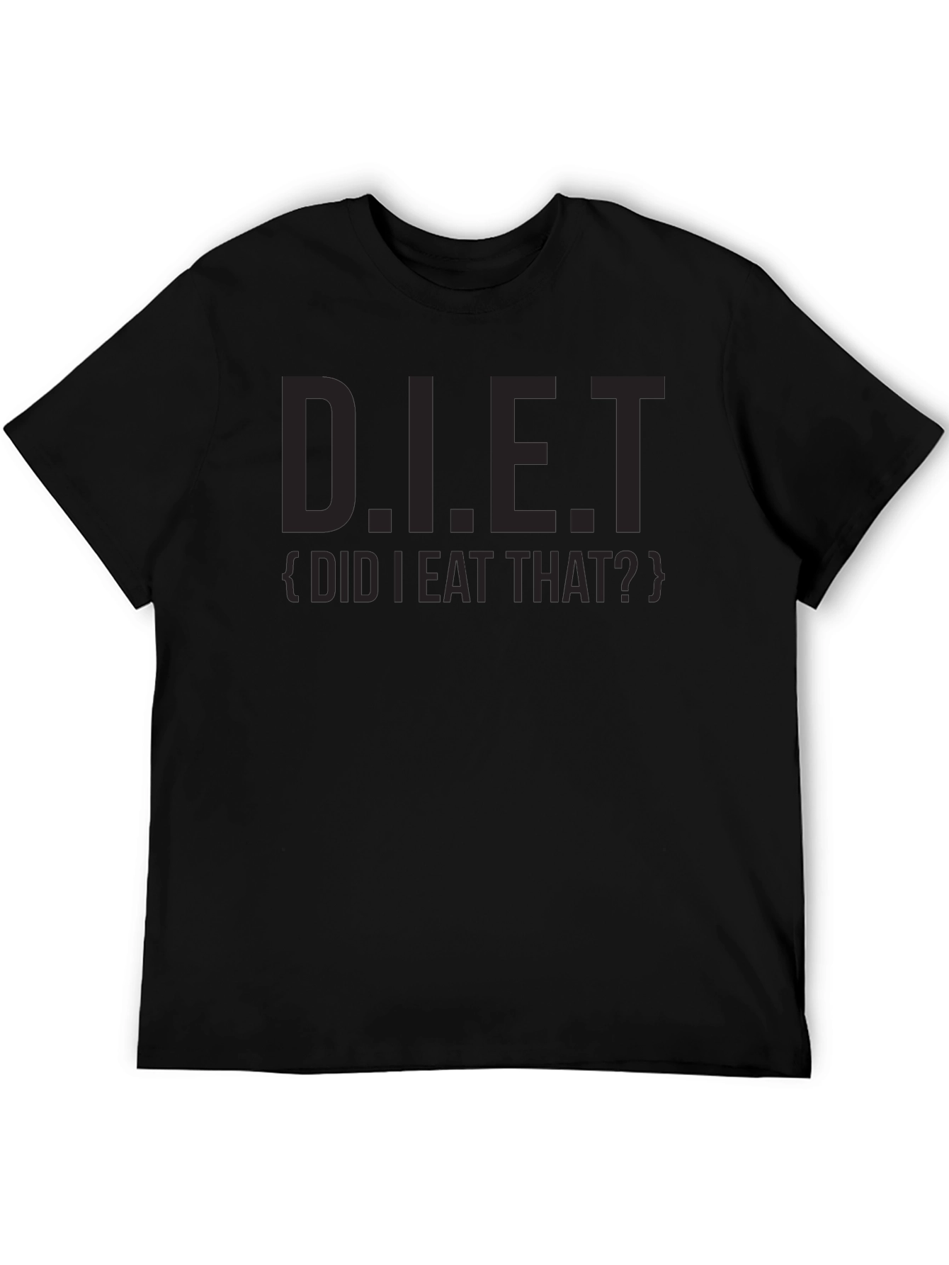 Camiseta Negra con Estampado D.I.E.T.