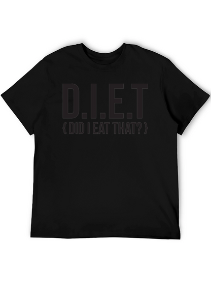Camiseta Negra con Estampado D.I.E.T.