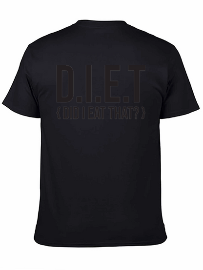 Camiseta Negra con Estampado D.I.E.T.