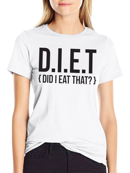 Camiseta Negra con Estampado D.I.E.T.