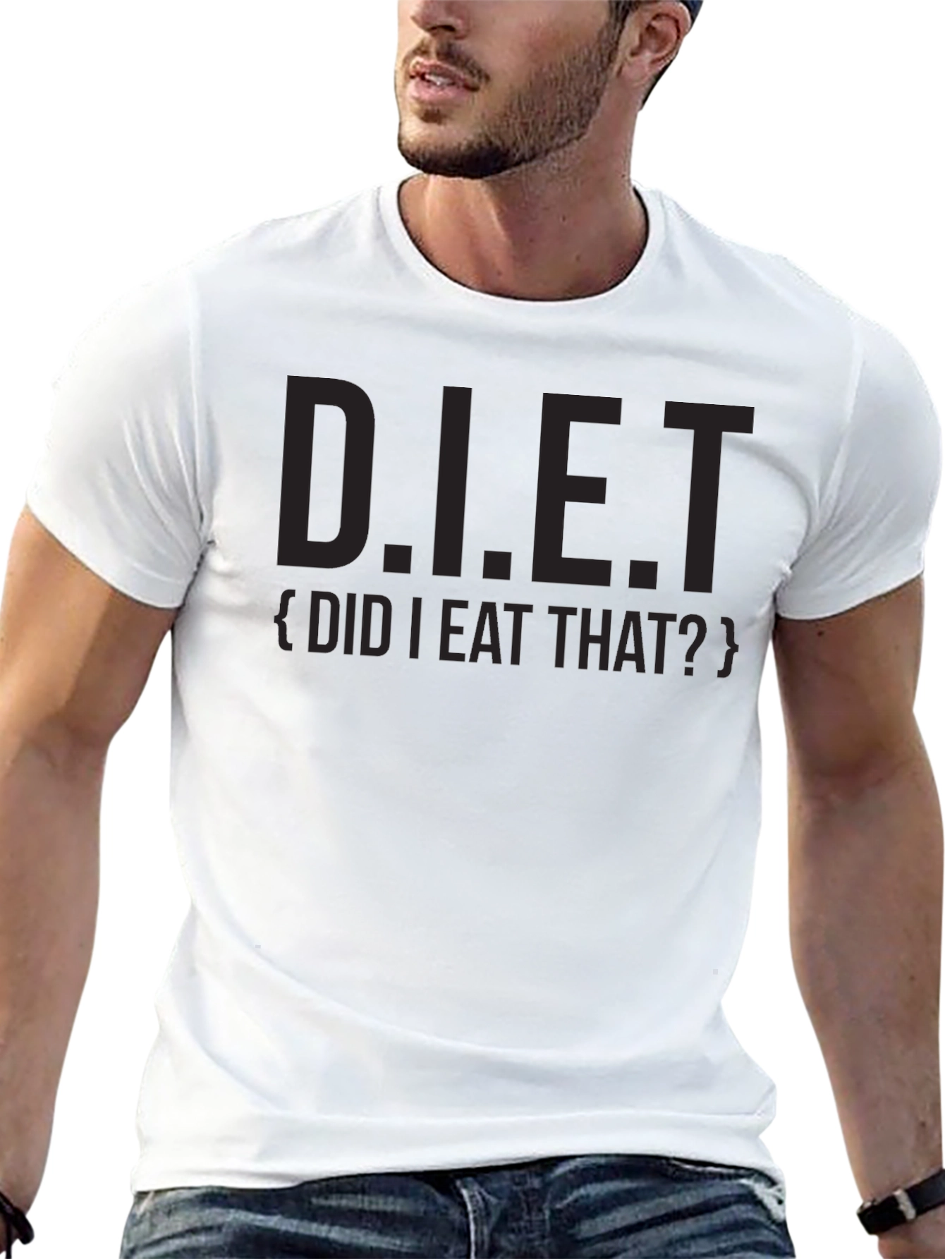 Camiseta Negra con Estampado D.I.E.T.
