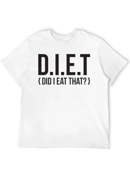Camiseta Negra con Estampado D.I.E.T.