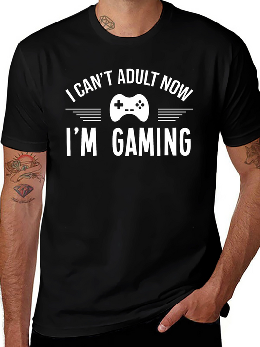 Camiseta Negra para Gamers - No Puedo Madurar Estoy Jugando