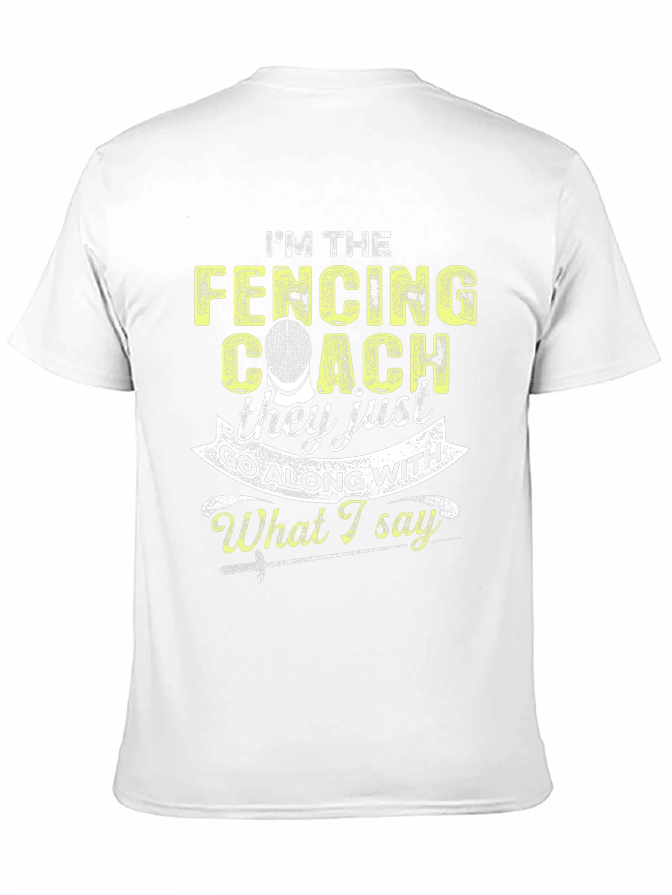 Camiseta Negra Soy el Entrenador de Esgrima