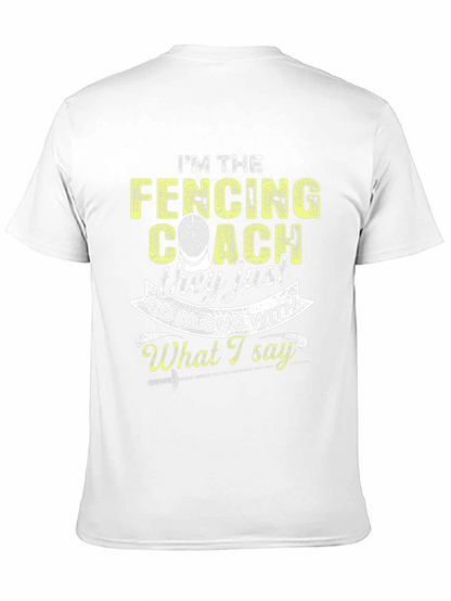 Camiseta Negra Soy el Entrenador de Esgrima